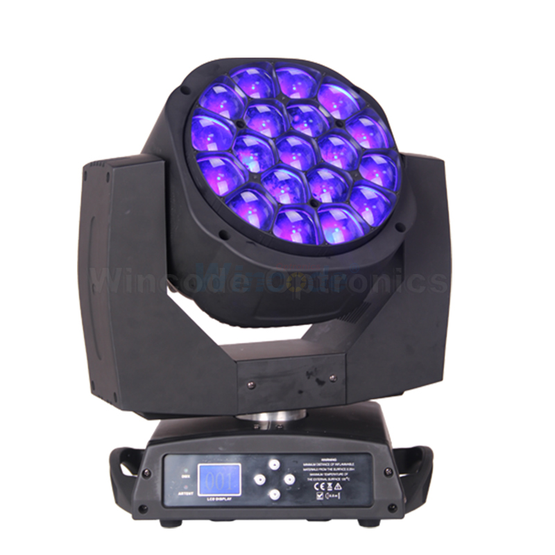 B-Eye K10 19×15W LED con zoom de cabeza móvil Wash Light
